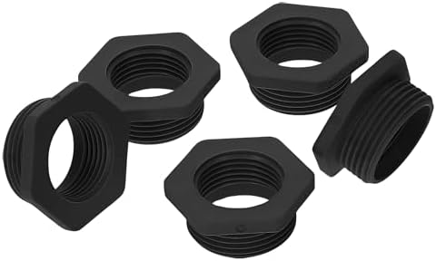 Kalitec 5x M25 to M20 Plastic Reducer - Black Cable Gland Adapter - IP68