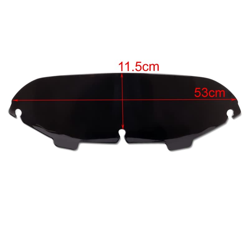 Windschild 7" Für Harley Davidson Electra/Street Glide (2014-2025) – Schwarz, Aus Splittersicherem ABS