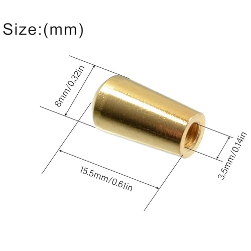 EINCORN 3Pcs Metal Guitar 3 Way Toggle Knobs Tip Caps Replacement Part for Electric Guitar Pickup Selector Switches