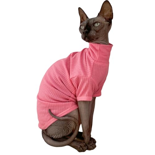Sphynx Hairless Cats Shirt Cotton Cat Turtleneck Sweater Pullover Kitten