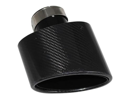 Embout silencieux d'échappement universel voiture ovale incliné gauche inox 57mm