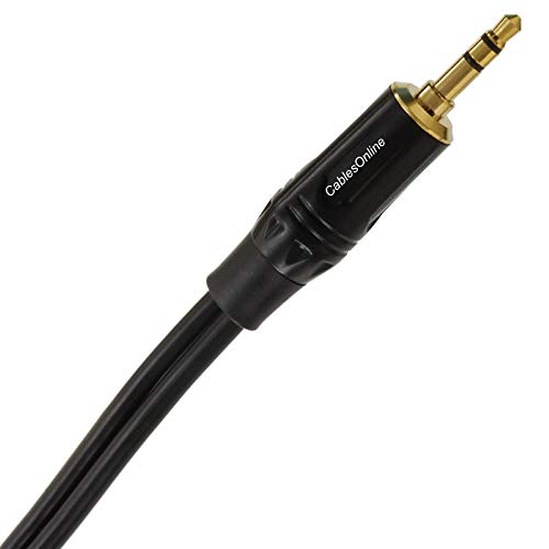Cable de audio stereo 3.5mm a 2x 3.5mm mono 12 pies miniatura 2