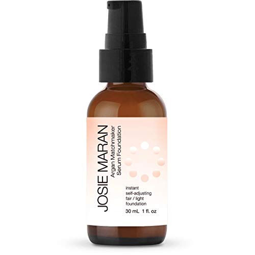 Josie Maran Argan Matchmaker Serum Foundation - Chameleon Pigments Match Skin and Provide Age-Defying Coverage - (30ml/1.0oz, Fair Light)