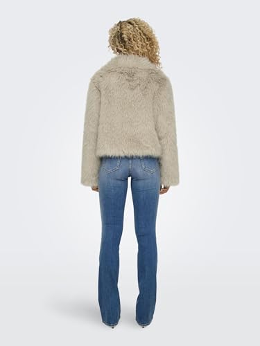 ONLY, Kadın, ONLMANNY FAUX FUR JACKET CC OTW, Bomber Ceket, Pumice Stone, XS - Görsel 4