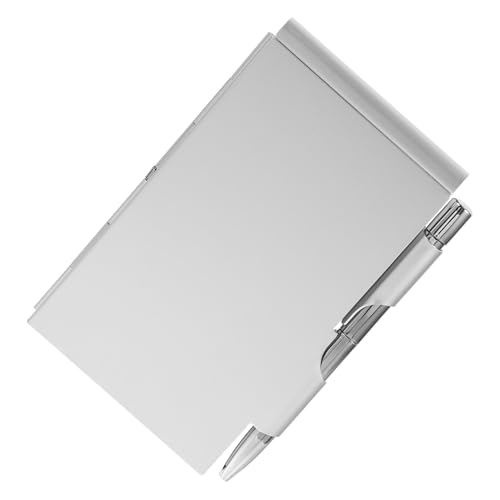 FUNOMOCYA アルミ合製ポケットノート ペン付き ミニメモパッド 携帯便利 書きやすい二重リング製 破りやすい紙面 オフィス 学校用多機能ノー