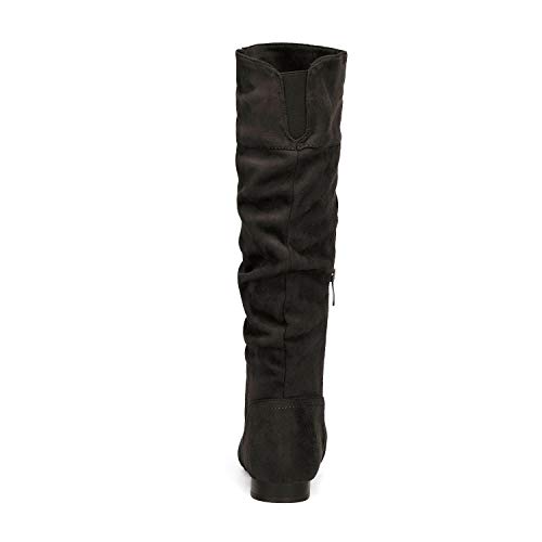 DREAM PAIRS Women's Knee High Pull On Fall Weather Winter Boots,Size 6.5,Black,BLVD