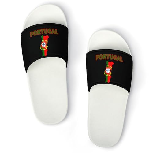 Portugal Flag One Slide Sandals Shower Slippers Soft Summer
