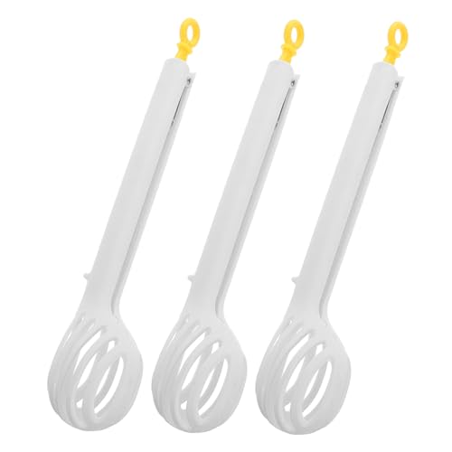 NUOBESTY 3 Piezas Clip de huevo de buffet batidor de huevos clip de comida batidor de cocina Báter de cocina White