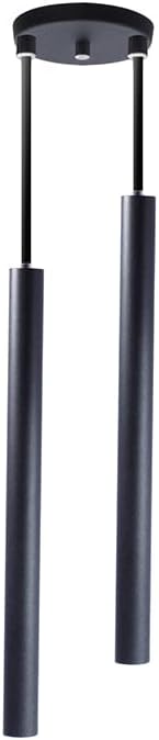 Luminária Pendente Tubo Duplo 50 Cm Lustre Sala Quarto Banheiro L...