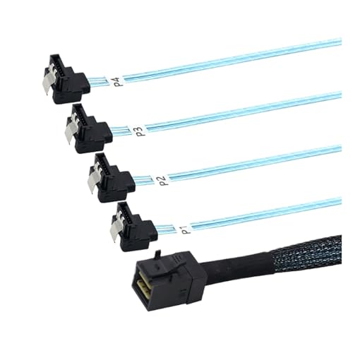 Cable interno S*A*S HD SFF-8643 a 4X SATA 7pin 1.0M miniatura 3