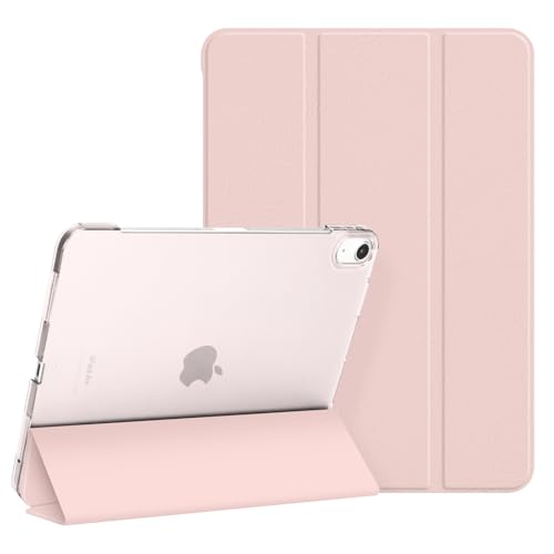 Dwopar for iPad Air 11 Inch M4/M3/M2 2026/2025/2024 Case,Smart Trifold Stand for iPad Air 5th/4th Gen 10.9 Inch 2022/2020,Hard PC Translucent Frosted Back Shell Case with Auto Wake/Sleep, Pink