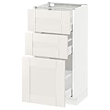 maximera tiroir bas  MAXIMERA/METOD armario base con 3 cajones 40x39,4x88 cm blanco/Sävedal blanco