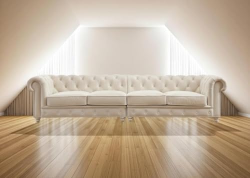 Image of Modern Classic Design Leatherette Luxury Chester Sofa Set with Button Tufted, Sofa for Living Room Home, Office and Lobby (White, 4 Seater Sofa)