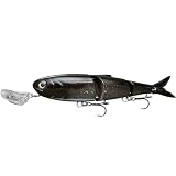 Headbanger Spitfire 4-1/2″ Topwater Fishing Lure – Black – Hybrid Wakebait & Propbait for Bass, Pike, Musky – Hard Body Swimbait with Action Lip & VMC Hooks