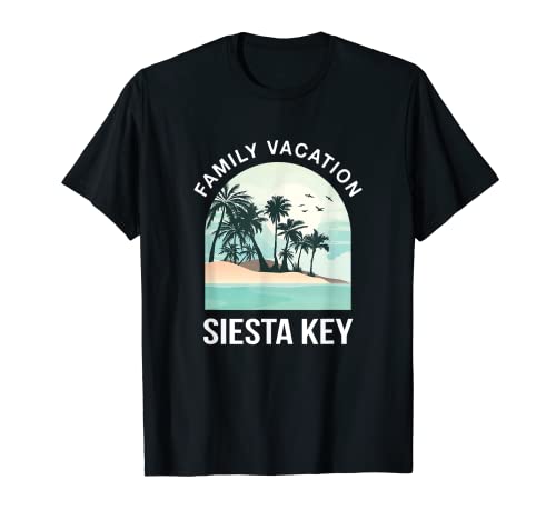 Vacaciones Familiares 2021 Siesta Key Verano Florida Tropical Camiseta
