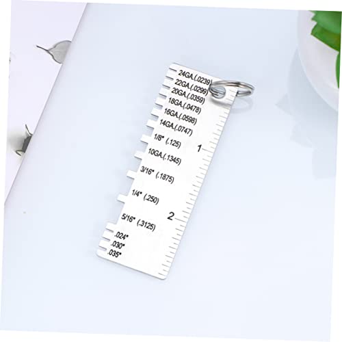 Calibrador de espesor metálico 12 piezas acero inoxidable miniatura 4