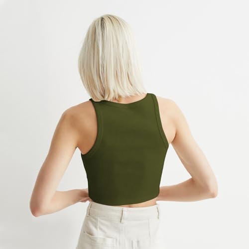 Image of KERI PERRY Tops for Women Crop Top for Women's Tank Activewear Tee Sports Western Casual Cotton Camisole Pack of 3 Combo