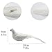 LWINGFLYER 2PCS White Peace Doves Feathered Love Birds 8-Inch Clip on Ornaments for Christmas Tree Decorations Wedding Cake Centerpieces Bird Cage Wreath Crafts Floral Arrangement Funeral