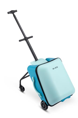 Micro | Suitcase Scooter | Eazy Ride On Trike Suitcase for Kids | Toddler Flight Essential | Foldable & Lightweight | Holiday Stroller | 18 months+ | Blue