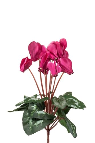 artplants.de Kunstblumen Alpenveilchen VERIANA auf Steckstab, pink, 30cm - Künstliche Zyclamen