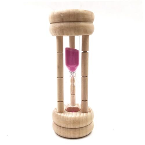 Xweptuy Clessidra da 3 Minuti Clessidra Orologio da Cucina in Legno con Timer per Uova Decorazione Interna da Cucina, Colore Casuale