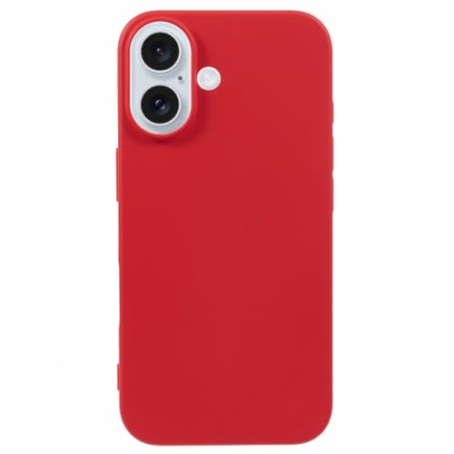 Image of ArmourPro Silicone Back Case for iPhone 16 Soft-Touch Case | Red