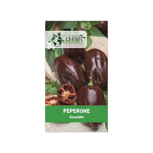 30 Semi di Peperone Cioccolato - Chocolate Beauty - Sapore Dolce Unico per le Tue Ricette - Peperone Raro.
