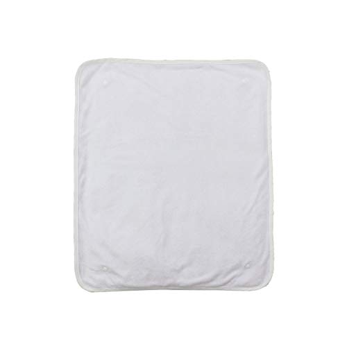 Puckdaddy Ersatz-Frotteebezüge für Wickelauflage mit Druckverschluss im 2er-Set, 49x60 cm, weiß