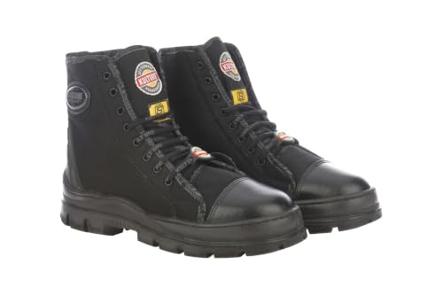 Image of Liberty Kulture Jungle Tiger Military & Tactical Canvas Boot for Men, Soft Toe, Olive Green & Black, Sizes- 6UK-11UK