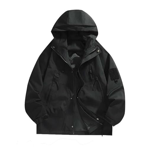 Giacca Impermea da Uomo, Giacca Primaverile Uomo, Cappotto Antipioggia Leggero Giacca a Guscio Traspirante E Antivento per Viaggiare Softshell All'aperto Giacca a Vento per Le Mezze Stagioni
