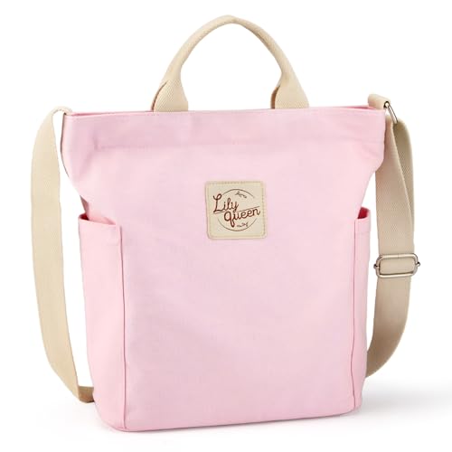 Image of Lily queen Women Canvas Tote Handbags Casual Shoulder Work Bag Crossbody