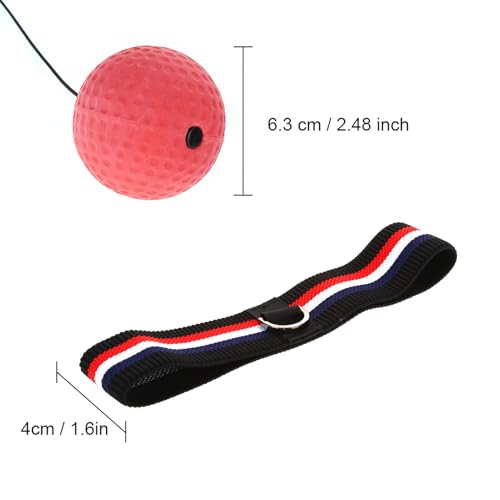 Image of Pssopp Adjustable Punch Speed Headband Ball, Ball with String, Great for Training Hand Eye Coordination Boxing Punching Speed