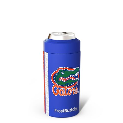 Image of Frost Buddy Universal Can Cooler - Fits 12 & 16 oz (Florida Gators -Royal) | 20x colder, cold up to 24 hrs | Sleek, lightweight design | Premium build quality | Coffee-mug ready with add-on lid