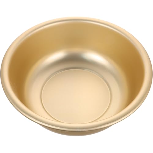 Lavabo de dorado con superficie lisa de gran capacidad y forma redonda 2