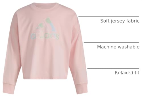 Image of adidas Girls Long Sleeve Waist Crew Tee T-Shirt
