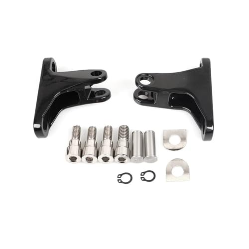 Repose-pieds moto arrière noir avec support de bâti passager pour Street Glide Electra 93
