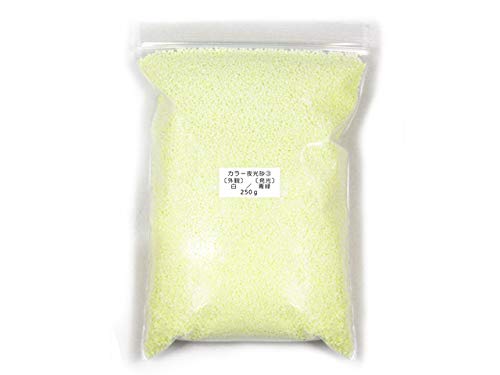 984 PPLS 蓄光 夜光 カラーサンド 顆粒タイプ 《1.0~2.0mm粒》 ③外観:白 発光:青緑 (250g)