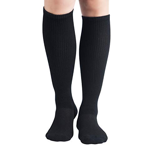 +MD 6Pairs Bamboo Moisture Wicking Compression Socks 8-15 mmHg for Men Knee High