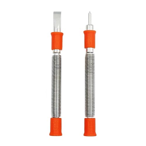 Doengdfo Juego de 2 herramientas de resorte de 5/16 pulgadas y punzón central de 1/8 pulgadas, kit de extracción de remaches con resorte para madera