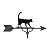 Montague Metal Products 32-Inch Deluxe Weathervane with Satin Black Cat Ornament