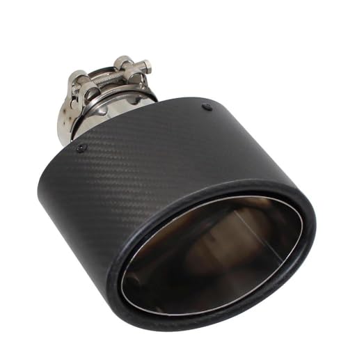 Tubo de escape de coche universal ovalado con boquilla de acero inoxidable de 70mm 5