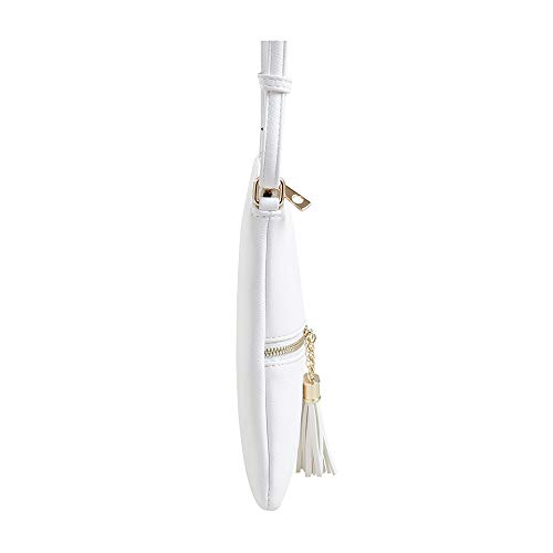 Image of SG SUGU Lightweight Medium Crossbody Bag Shoulder Bag with Tassel and Zipper Pocket