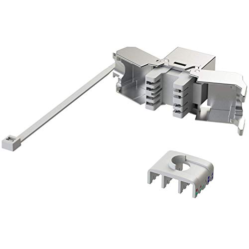 LINKUP - RJ45 Connectors Cat6A (6 Pack) Shielded Keystone Jack Zinc-Alloy Housing Modular Termination | 10G Easy Internet Tool Free Jacks | for Cat6A up to 22AWG Solid Bulk S/FTP Ethernet Cable