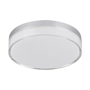GREENLUX 7″ LED Flush Mount Ceiling Light, 3000K Warm White Close to Celing Light Fixtures, Surface Mount Ceiling Light (Chrome)