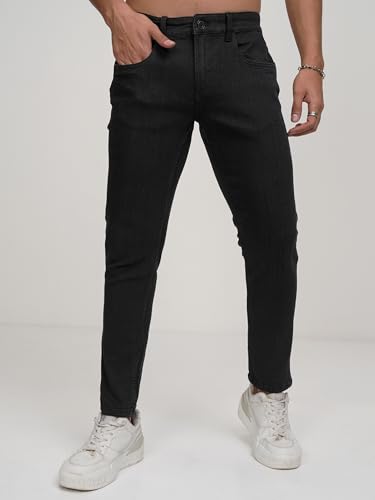 Image of Highlander Men's Slim Fit Jeans | Cropped Length | Jeans for Man | Stylish Casual Wear for Everyday Comfort