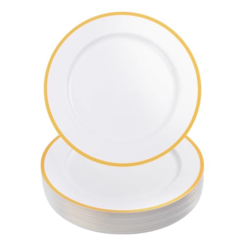 Goodluck platos cargadores blancos 12 pulgadas 25 unidades miniatura 1
