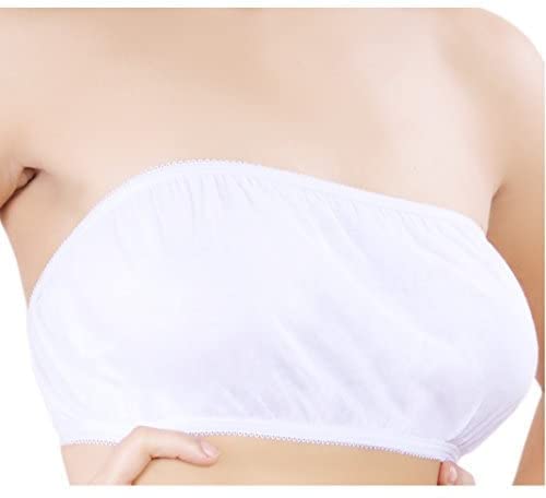 Image of Women's Cotton Disposable Underwear White Bra & Panty Maternity Massage Centre Beauty Parlour Underpants Hospitals Hotels waxing Salons