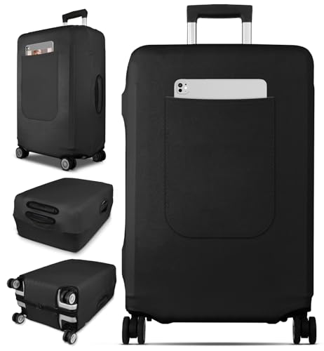 IKOPFLN - 4 Protectores De Silicona Para Ruedas De Maleta, Tamaño 5-7 Cm, Antirruido, Antigolpes, Impermeables, Color Negro