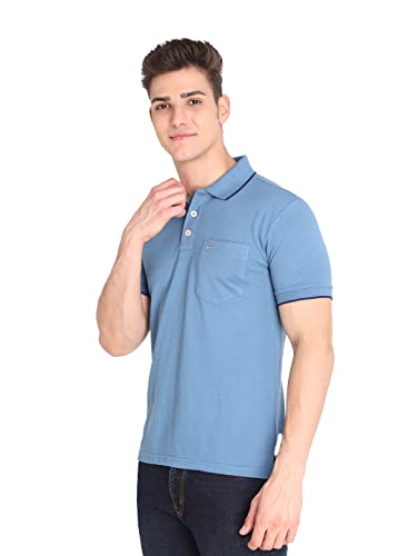 Image of CHKOKKO Men's Polo Cotton Regular Fit Half Sleeves T-Shirt with Pocket