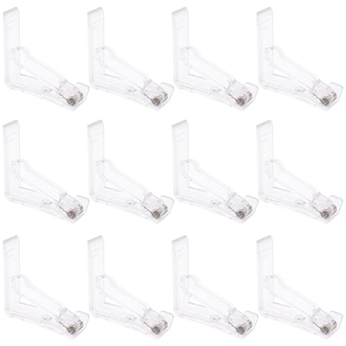 HOODANCOS Pinzas para Manteles Transparentes Resorte Juego de 12 Piezas Sujetamanteles Triangulares para Mesas de Exterior Ideales para Picnic Camping y Fiestas